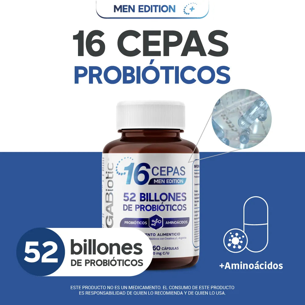 Men Edition 16 cepas | 52 Billones de Probióticos