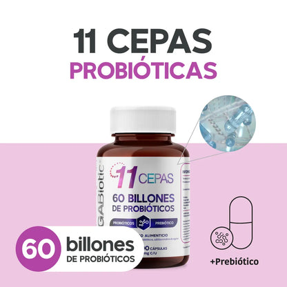 11 cepas | 60 Billones de probióticos
