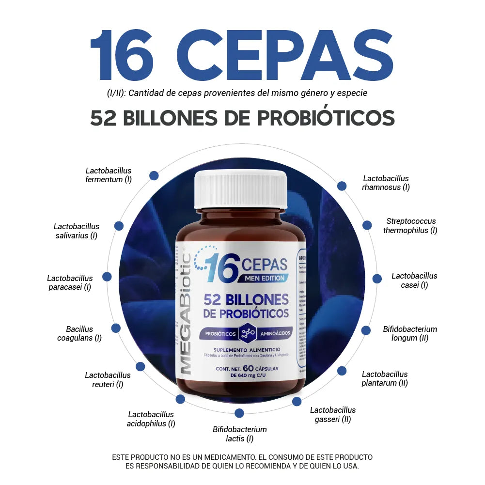 Men Edition 16 cepas | 52 Billones de Probióticos