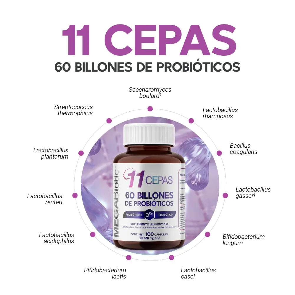 11 cepas | 60 Billones de probióticos