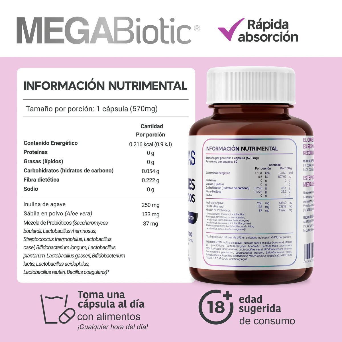 11 cepas | 60 Billones de probióticos
