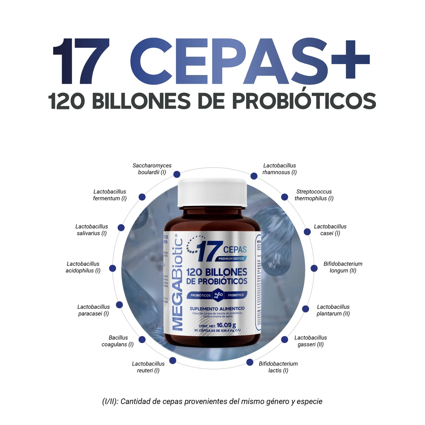 17 Cepas | 120 Billones de Probióticos