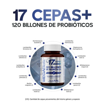 17 Cepas | 120 Billones de Probióticos