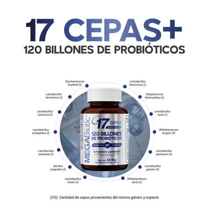 17 Cepas | 120 Billones de Probióticos