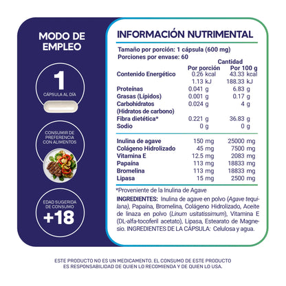 3 Enzimas Digestivas + Prebiótico