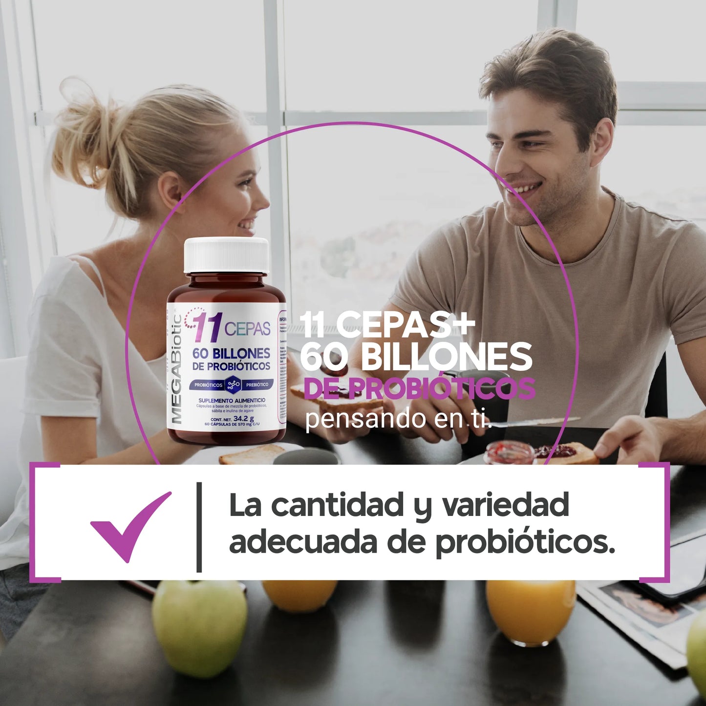 11 cepas | 60 Billones de probióticos