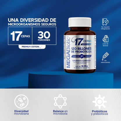 17 Cepas | 120 Billones de Probióticos