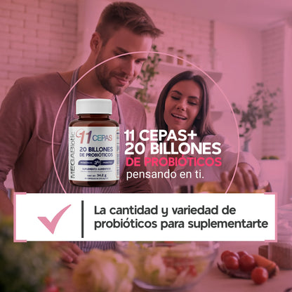 11 cepas | 20 Billones de Probióticos