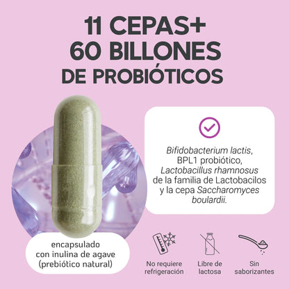 11 cepas | 60 Billones de probióticos