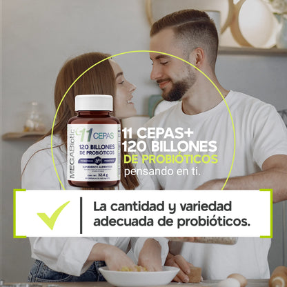 11 Cepas | 120 Billones de Probióticos